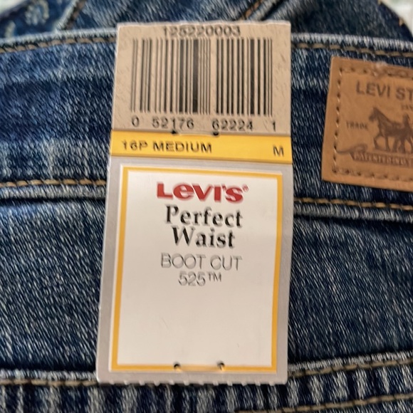 LEVI'S Perfect Waist Bootcut 525 Blue Jeans 14 - Picture 6 of 6